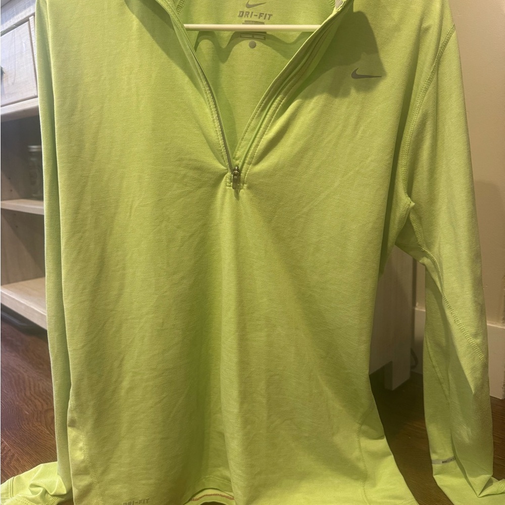 Nike Bright Green Dri-Fit Top Size Large